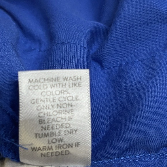 J Jill Women 2X Love Linen Pant Straight Leg Cuff Blue Pull On Stretch Waist - Picture 9 of 11